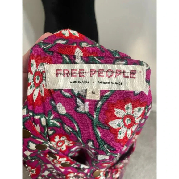 Free People Malia Babydoll Jacket in Berry Combo - Picture 12 of 13